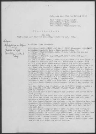 Großingersheim: Pfarrbericht 1954