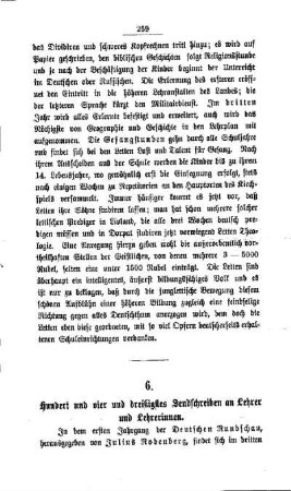 Hundert und vier und dreißigstes Sendschreiben an Lehrer und Lehrerinnen