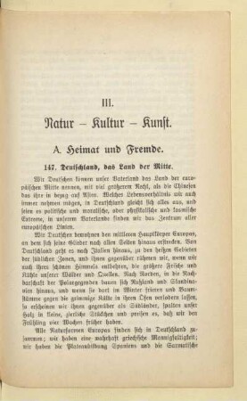 III. Natur - Kultur - Kunst