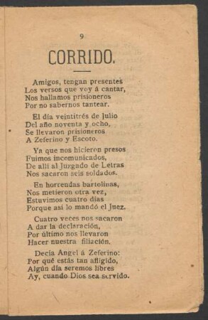 Corrido.