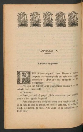 Capítulo X - La carta del primo