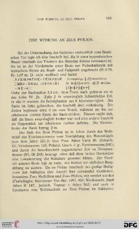 50: Eine Weihung an Zeus Philios