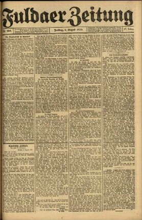 Ausgabe vom Freitag, den 06. August 1920.