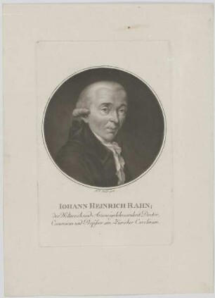 Bildnis des Iohann Heinrich Rahn