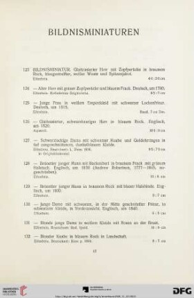 Bildnisminiaturen (Nr. 123-155)