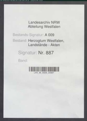 Vollmacht für die kurfürstlichen Landtagsdeputierten Graf Ferdinand Leopold Anton von Hohenzollern-Sigmaringen und Hofrat Dr. Arnold Engelbert von Sierstorff