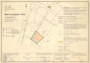 Bebauungsplan Nr. 64 "Radschläfe II", Gemarkung Siegen, Flur 41, 1. vereinfachte Änderung
