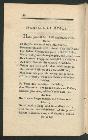 Mamsell La Regle