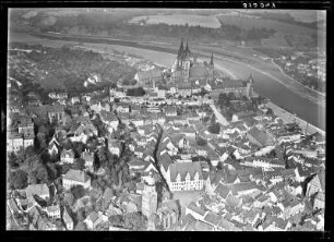Meißen mit Dom und Albrechtsburg, Luftbild
