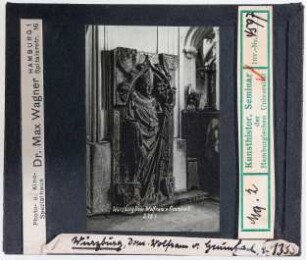 Würzburg: Dom, Grabmal Bischof Wolfram von Grumbach
