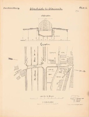 Elsterbrücke, Elsterwerda: Lageplan, Höhenplan 1:500, 1:100