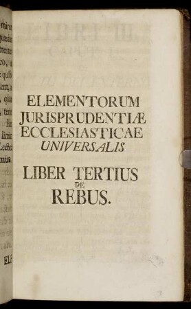 Liber Tertius De Rebus.