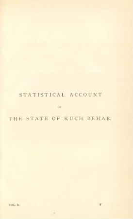 Statistical account of the State of Kuch Behar