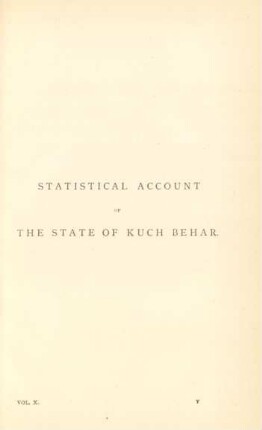 Statistical account of the State of Kuch Behar