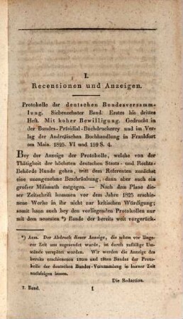 Jahrbücher der gesammten deutschen juristischen Literatur. 7. 1828