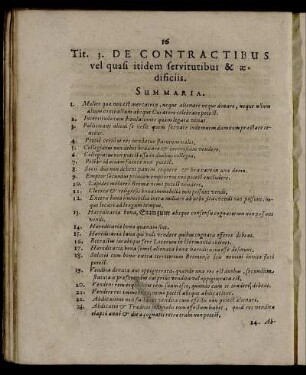 Tit. 3. De Contractibus vel quasi itidem servitutibus & ædificiis.