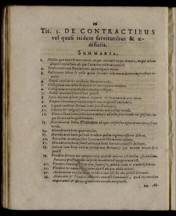 Tit. 3. De Contractibus vel quasi itidem servitutibus & ædificiis.