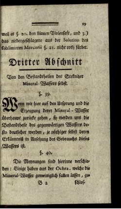 Dritter Abschnitt. Von den Bestandtheilen des Steknitzer Mineral-Wassers selbst