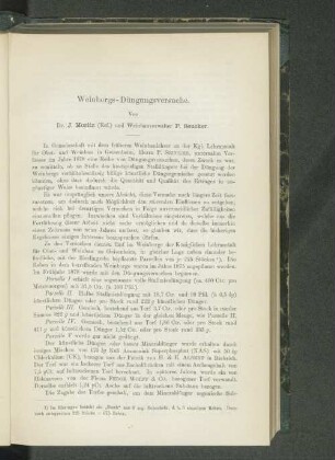 Weinbergs-Düngungsversuche