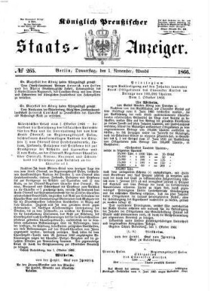 Königlich Preußischer Staats-Anzeiger. 1866, 11 - 12
