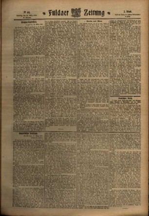 Zweite Ausgabe vom Samstag, den 19. März 1910.