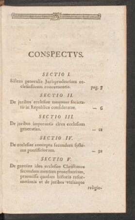 Conspectus.
