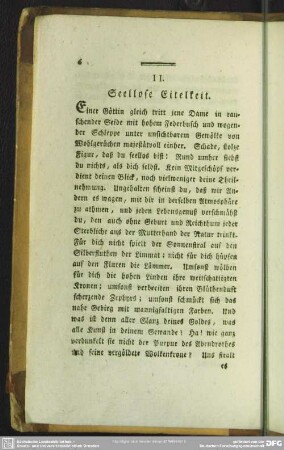 II. Seellose Eitelkeit