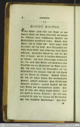 II. Seellose Eitelkeit