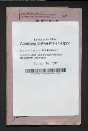Erblasser: Voss, Theresia, geb. Lüke; Erblasser: Voss, Joseph: