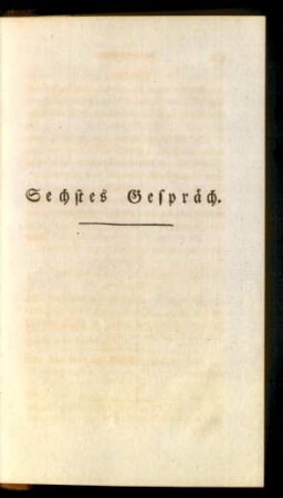Sechstes Gespräch