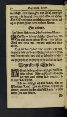 Begräbniß-Lieder.