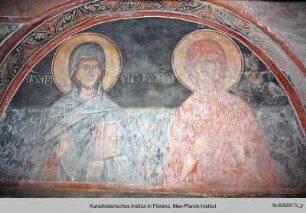 Die Ausmalung der Saalkirche : Die Heilige Margarete und die Heilige Thekla