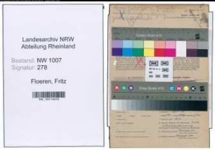 Entnazifizierung Fritz Floeren , geb. 26.11.1899 (Kaufmann)