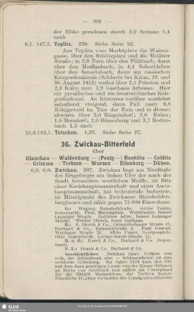 36. Zwickau - Bitterfeld : über Glauchau - Waldenburg - (Penig) - Rochlitz - Colditz - Grimma - Trebsen - Wurzen - Eilenburg - Düben