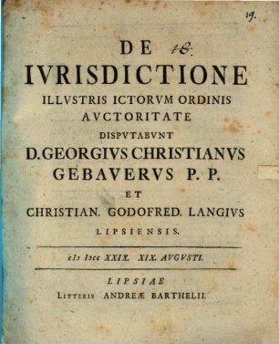 De iurisdictione