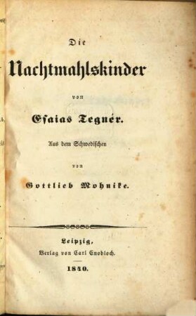 Die Nachtmahlskinder