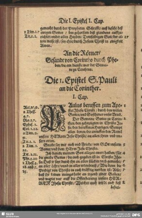 [Die Episteln S. Pauli an die Corinther]