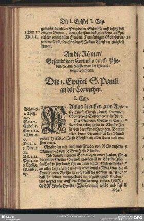 [Die Episteln S. Pauli an die Corinther]