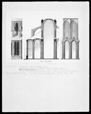Wismar, Nikolaikirche, Querschnitt, System außen und innen