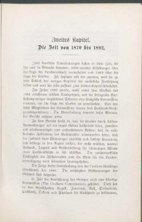 Zweites Kapitel. Die Zeit von 1870 bis 1892.