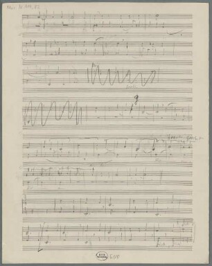 Mörike-Chorliederbuch, Sketches, Coro, op.19, LüdD p.445 - BSB Mus.N. 119,82 : [without title]