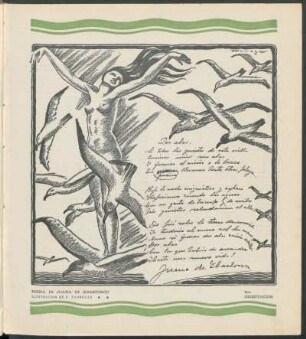 Las alas - Poesía de Juana de Ibarbourou : Ilustración de F. Fabregas