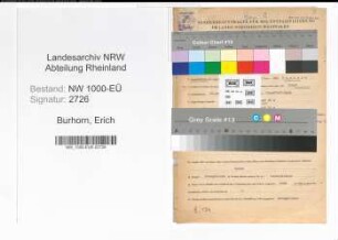 Entnazifizierung Erich Burhorn, geb. 18.08.1901 (Techn.Angest.)