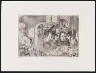 Radierung des Künstlers Eberhard Franke, Titel: Habakuk, 1975