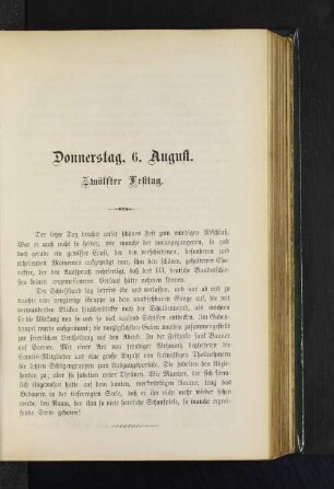 Donnerstag, 6. August. Zwölfter Festtag.
