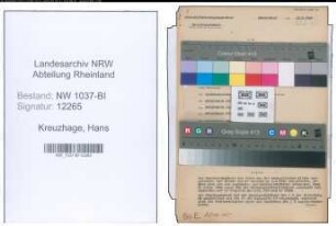 Entnazifizierung Hans Kreuzhage , geb. 28.08.1903 ()