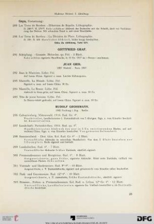 Moderne Meister, I. Abteilung [Fortsetzung] (Nr. 289-387)
