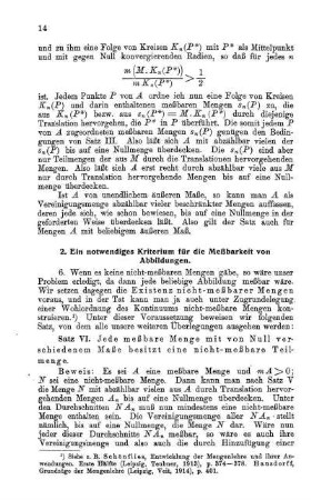 2. Ein notwendiges Kriterium für die Meßbarkeit von Abbildungen.