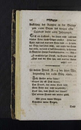 [Erster Bogen. - Dreyzehnter Bogen.]