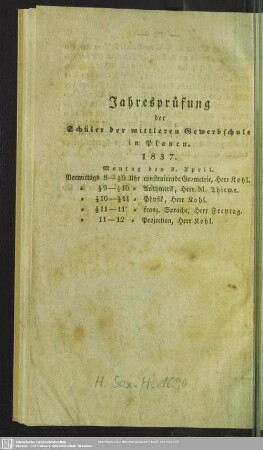 Jahresprüfung der Schüler